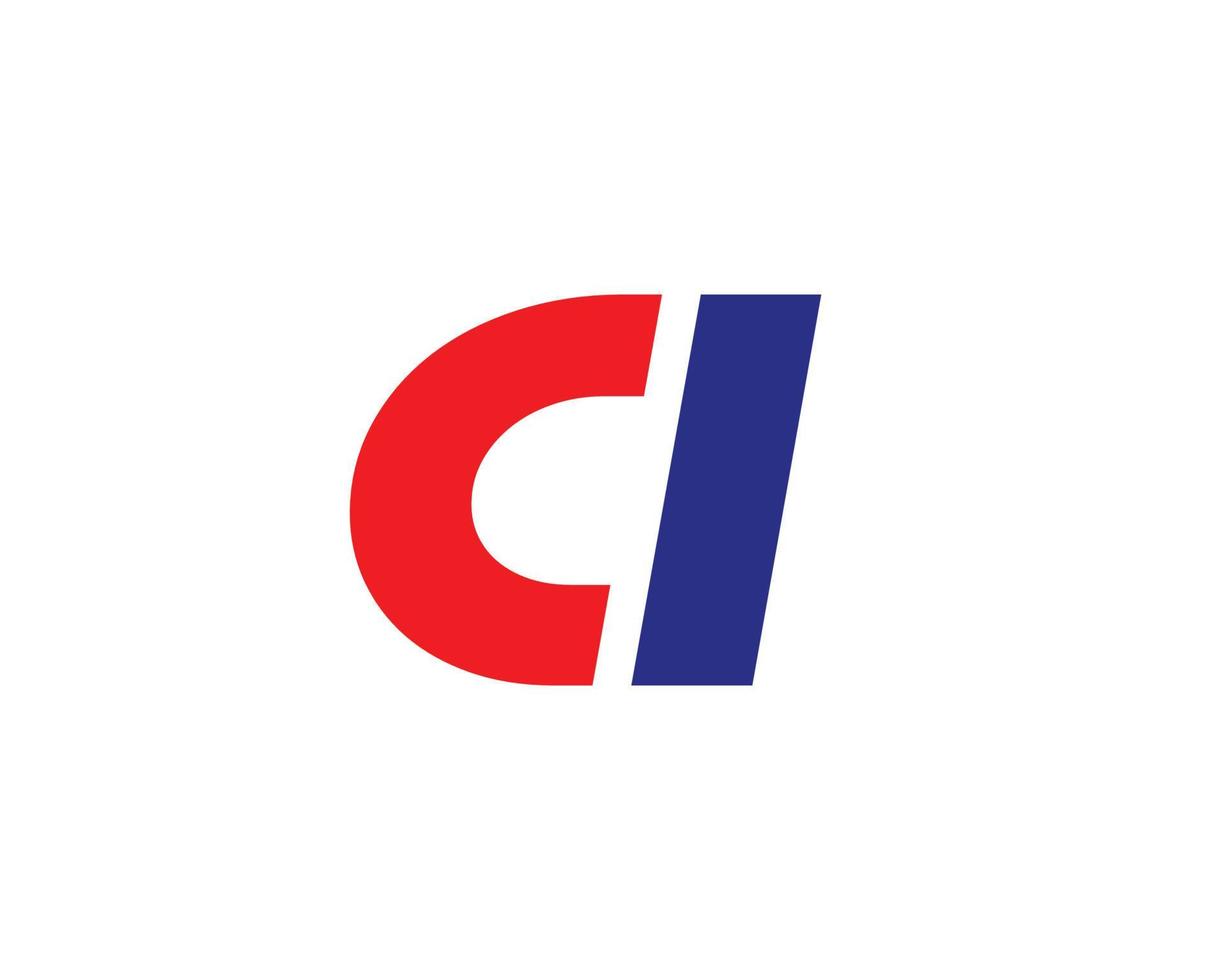 plantilla de vector de diseño de logotipo ci ic