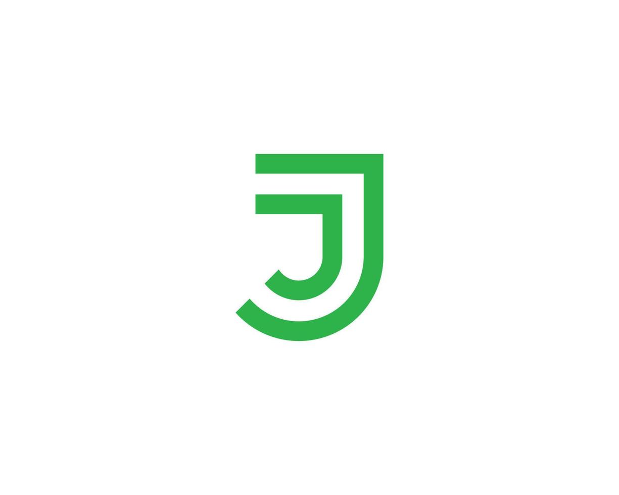 J logo design vector template