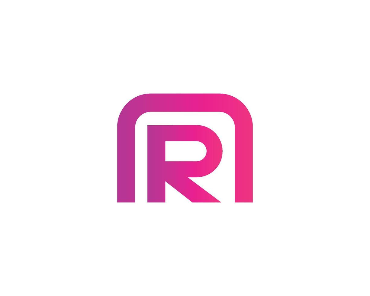 plantilla de vector de diseño de logotipo ar ra