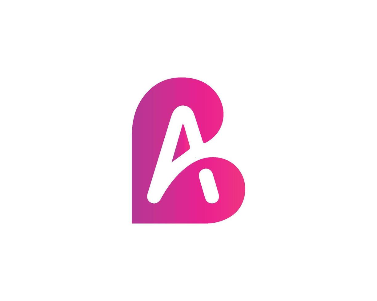 plantilla de vector de diseño de logotipo ba ab