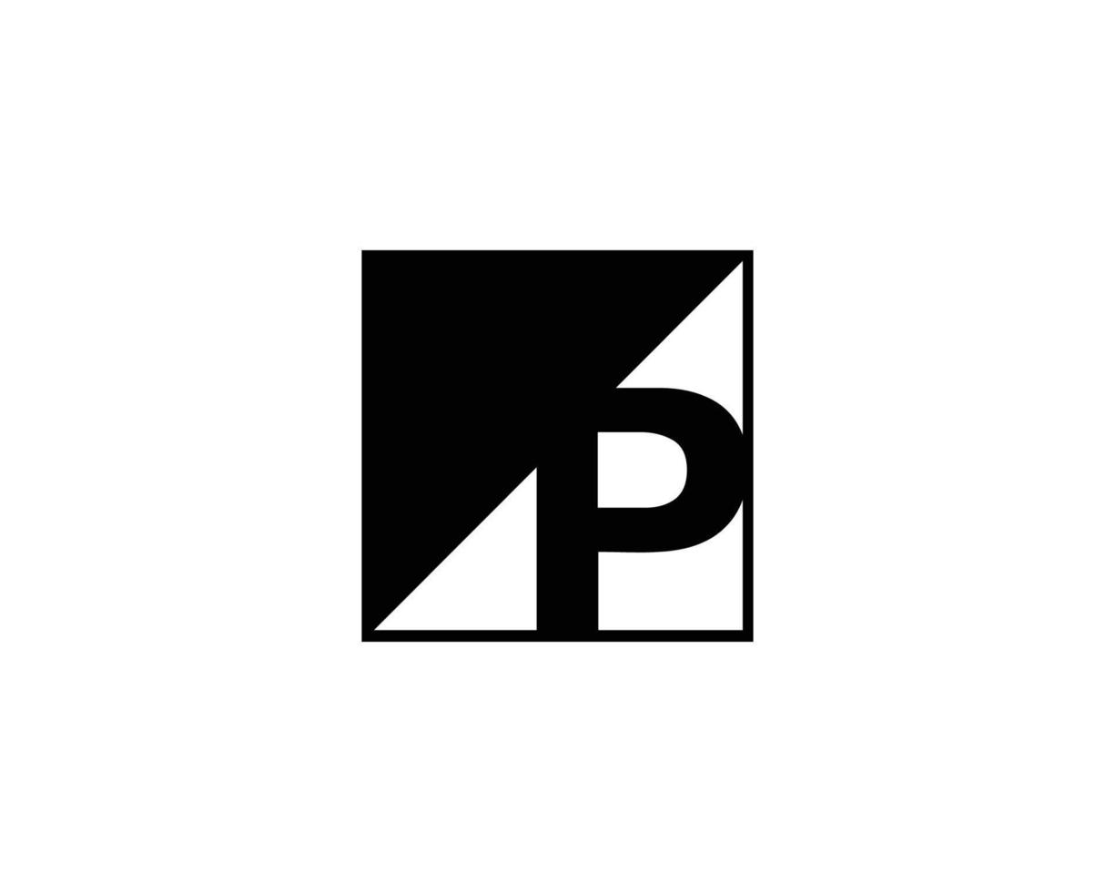 plantilla de vector de diseño de logotipo p