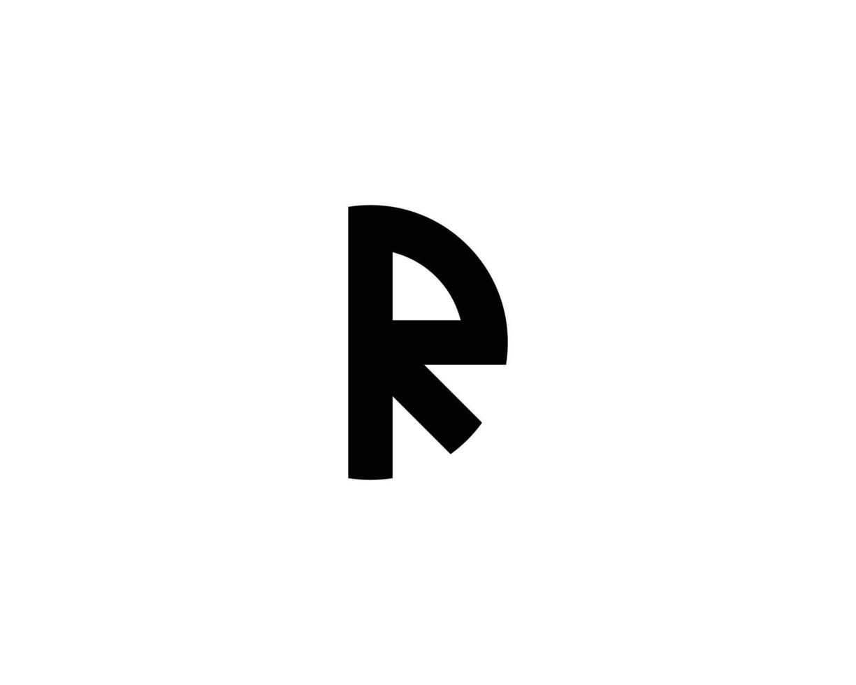 R logo design vector template