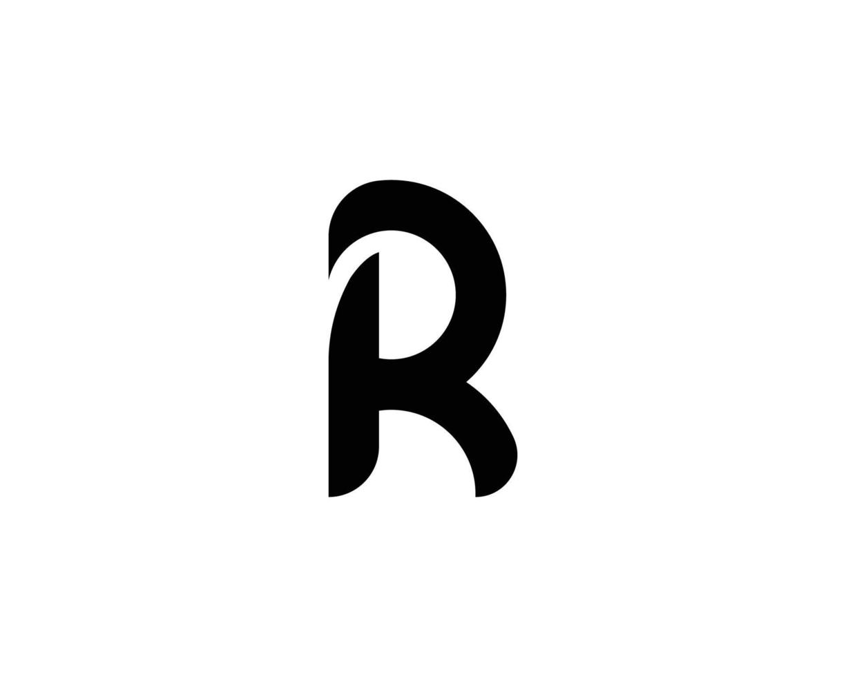 R logo design vector template