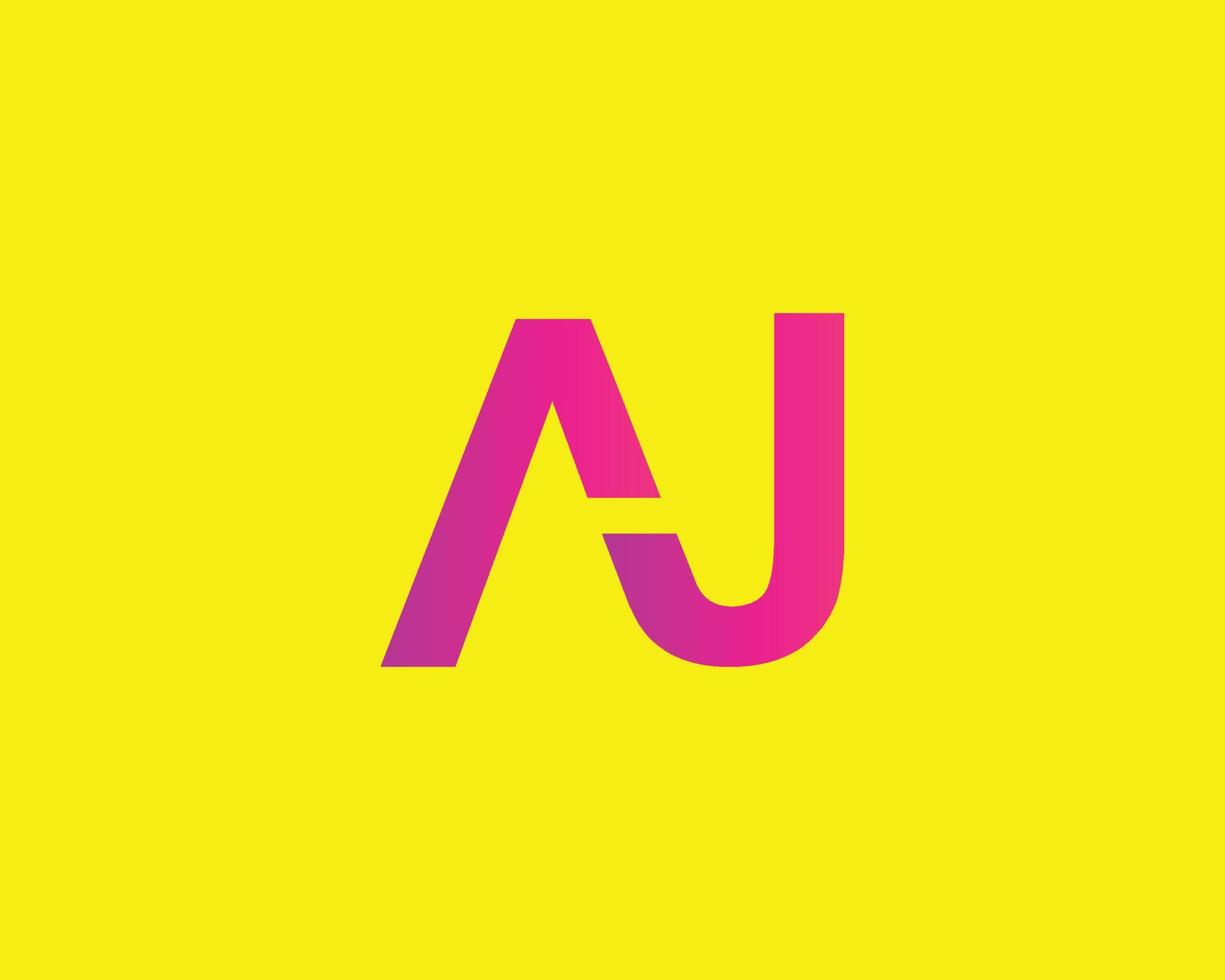 AJ JA Logo design vector template