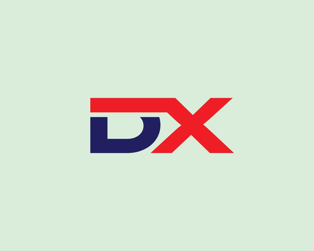 plantilla de vector de diseño de logotipo dx xd