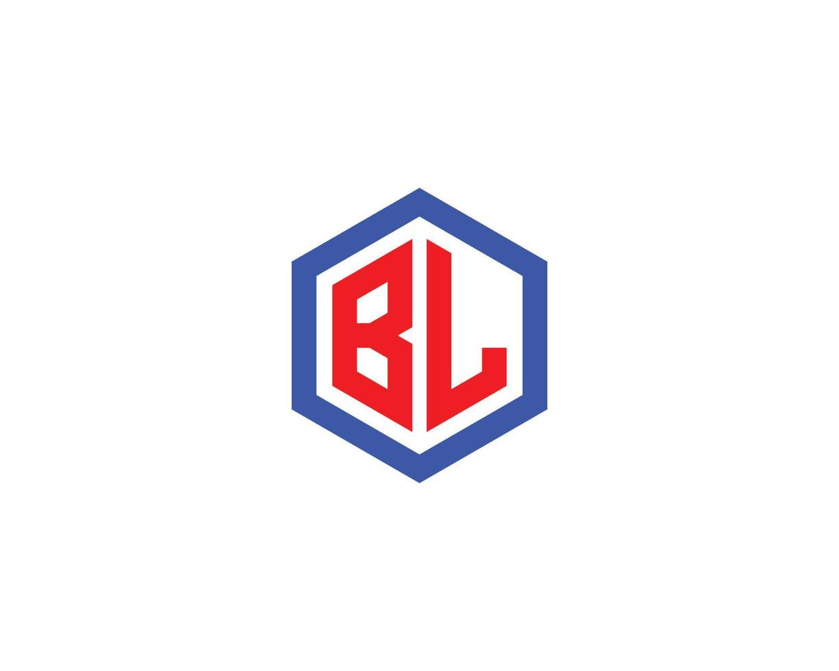 plantilla de vector de diseño de logotipo bl lb