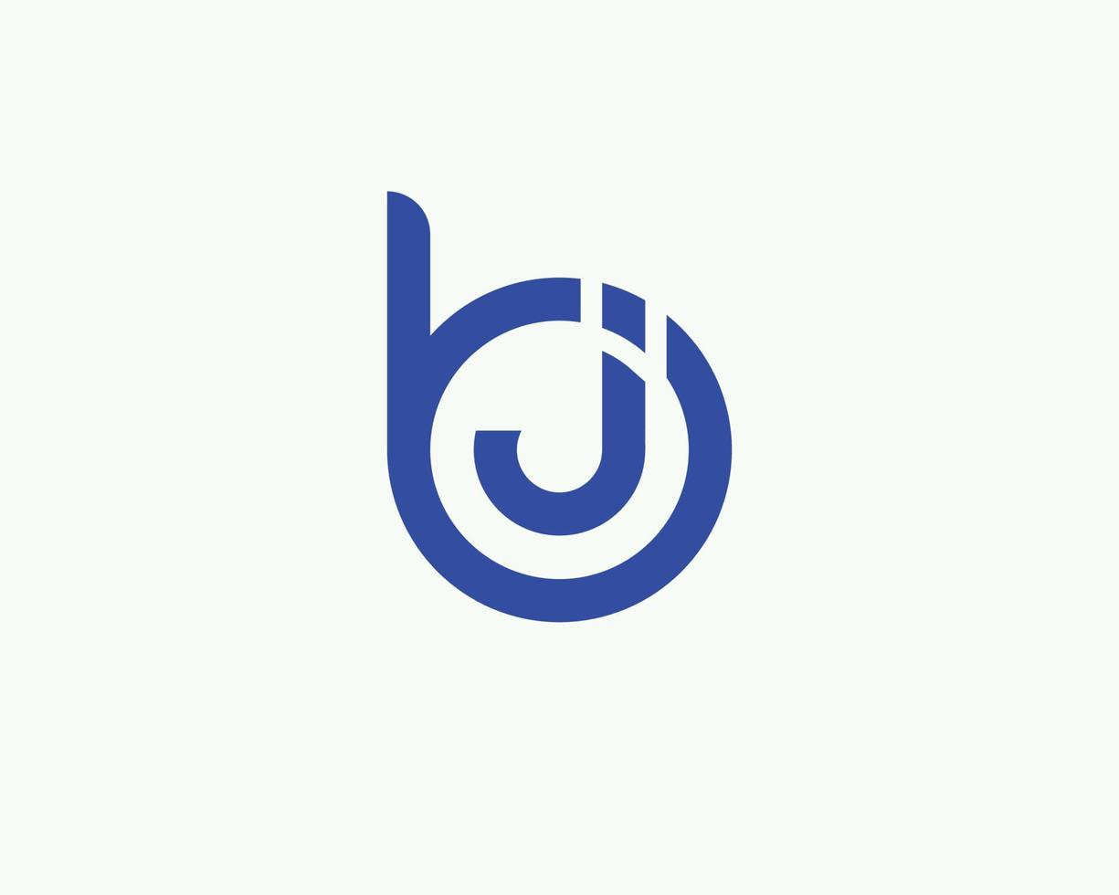 plantilla de vector de diseño de logotipo bj jb