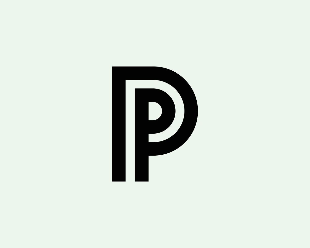 P logo design vector template