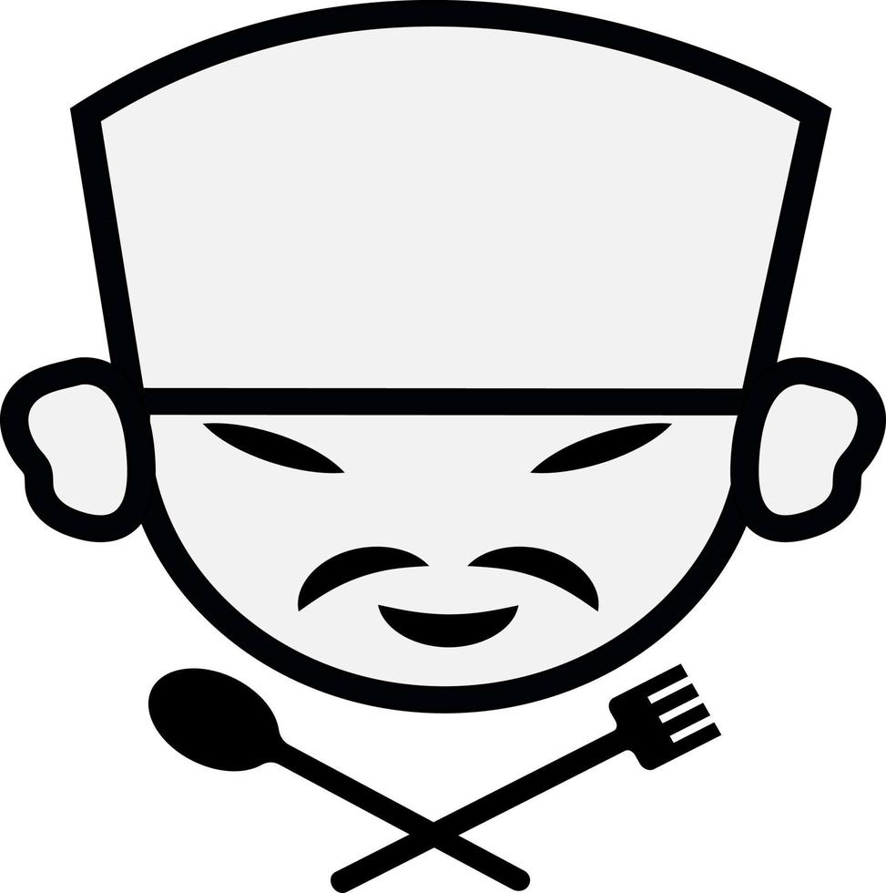 chef chino, ilustración, vector, sobre un fondo blanco. vector