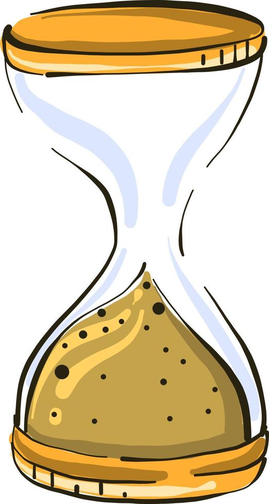 Small Hourglass, illustration, vector on white background.