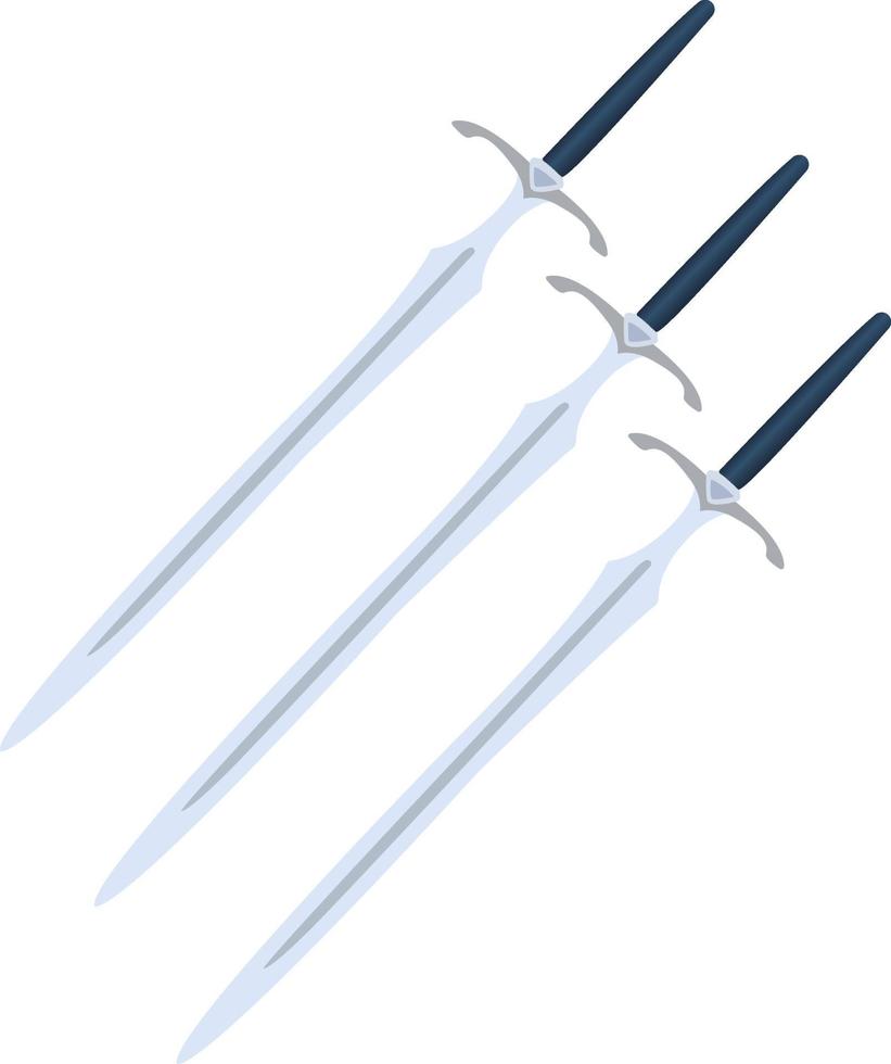 Fancy swords, illustration, vector on white background