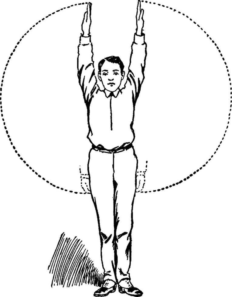 Exercise vintage illustration. vector