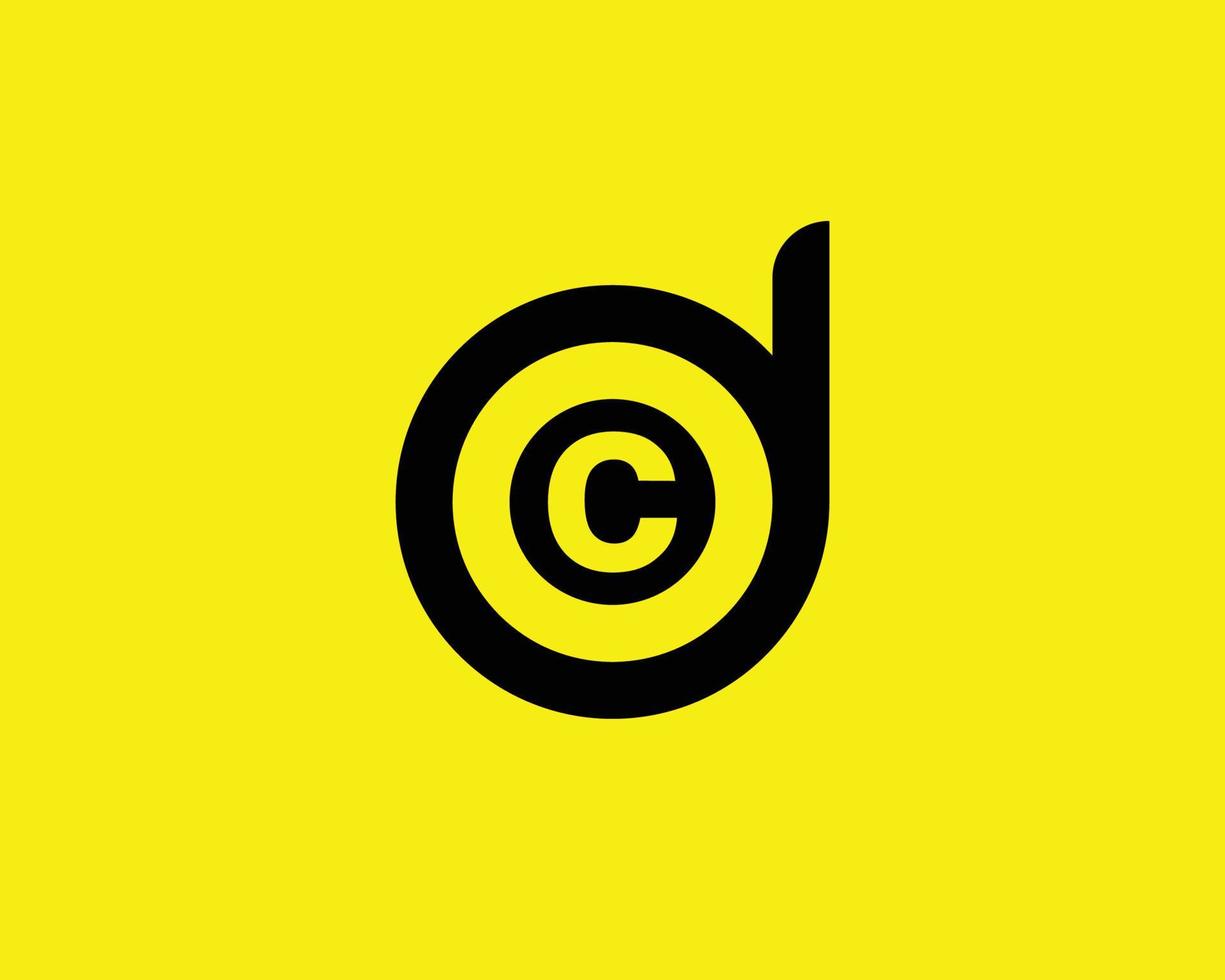 DC CD logo design vector template