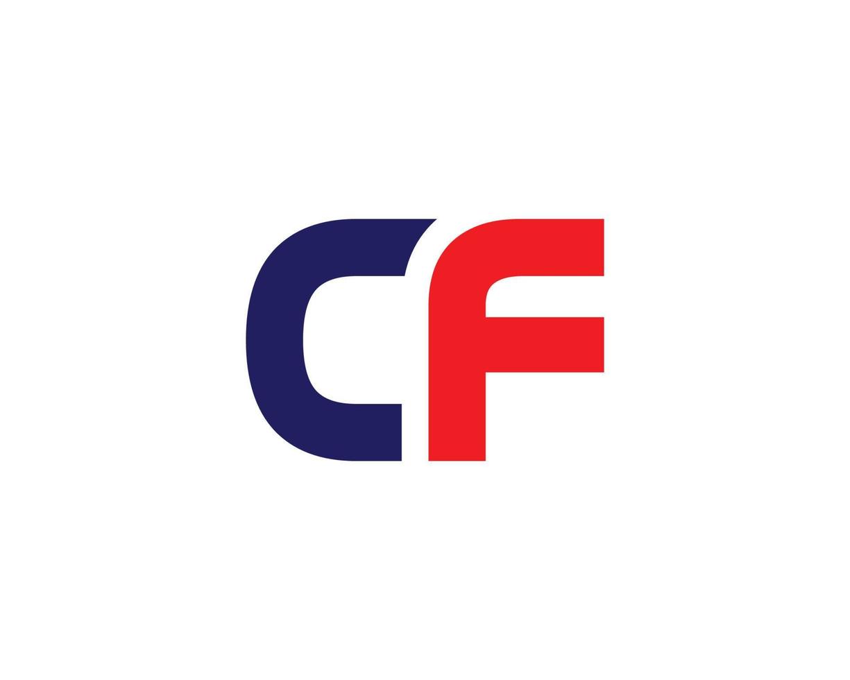 CF FC Logo design vector template