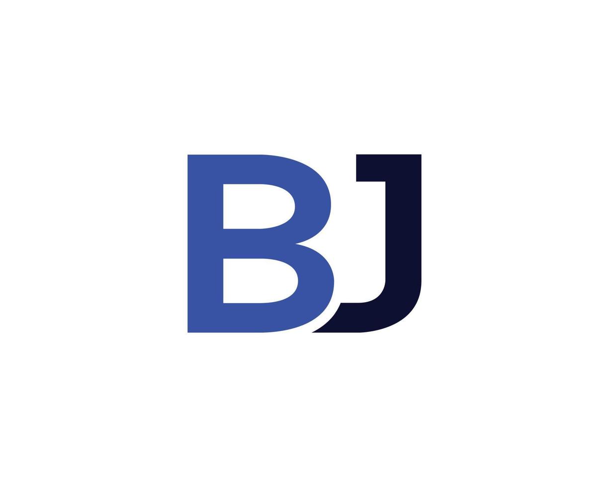 plantilla de vector de diseño de logotipo bj jb