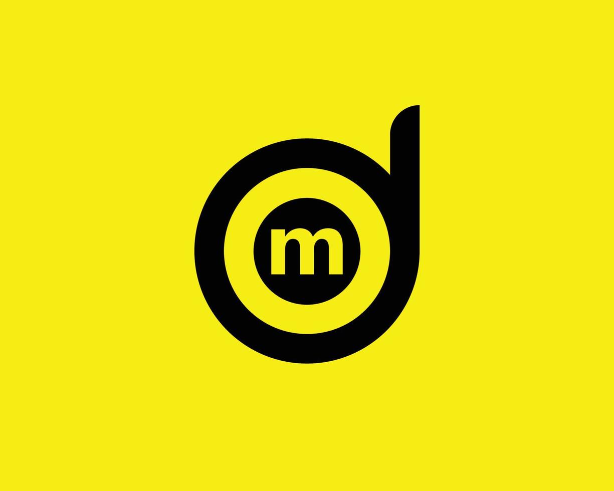 DM MD logo design vector template