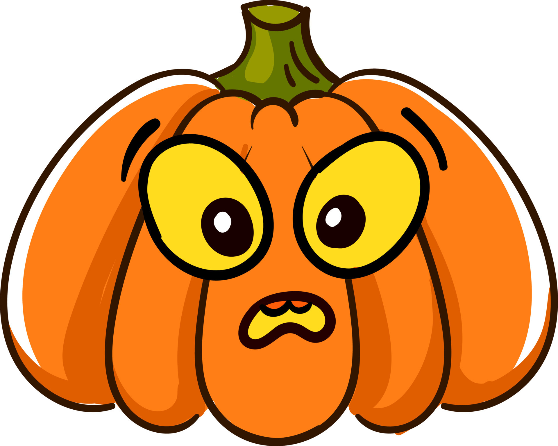 scared-pumpkin-illustration-vector-on-white-background-13693869-vector