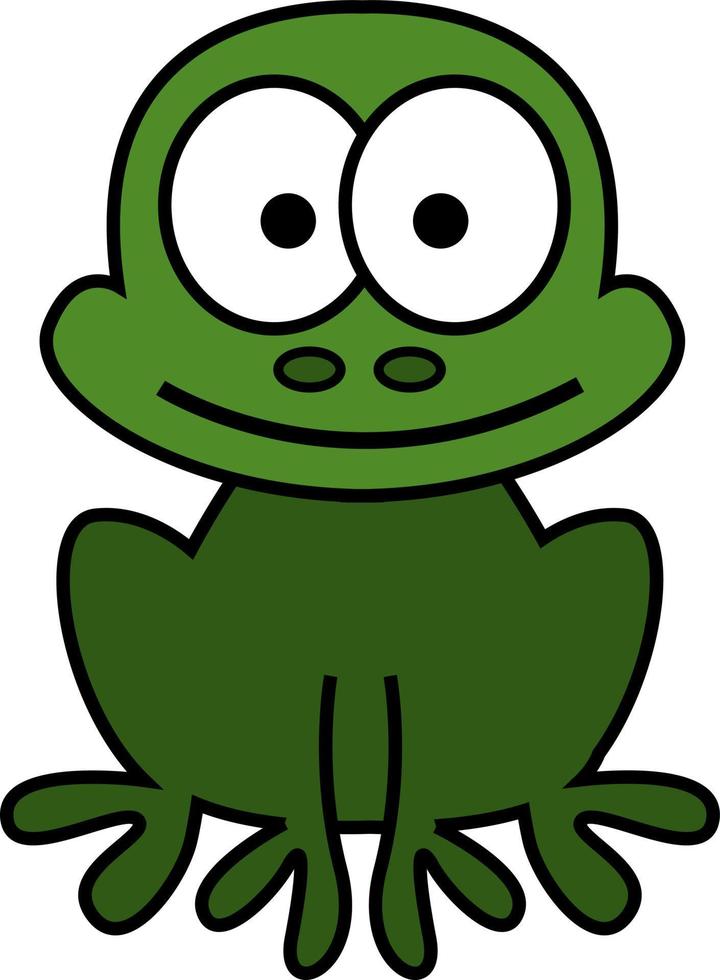 Green frog, illustration, on a white background. vector