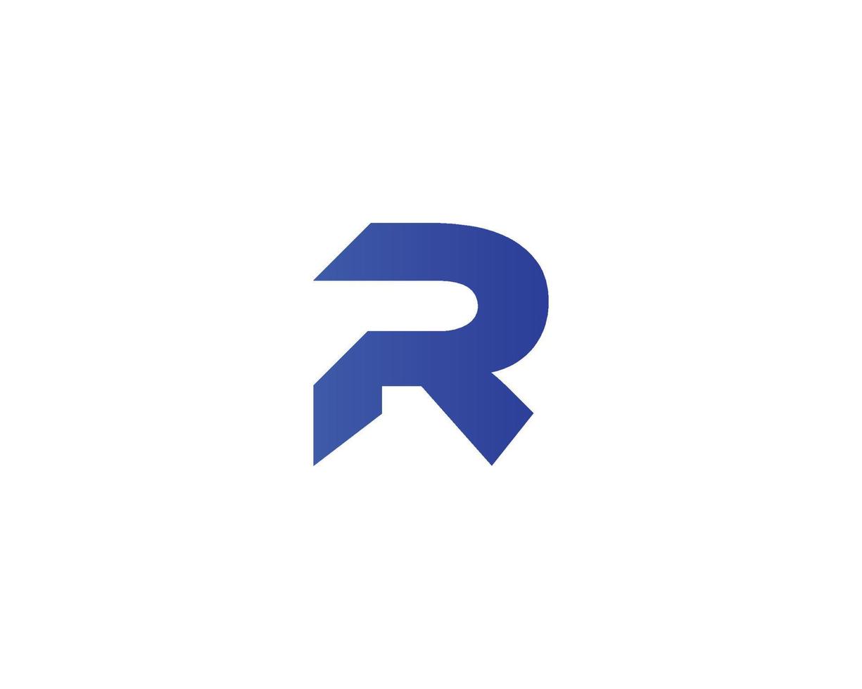 R logo design vector template