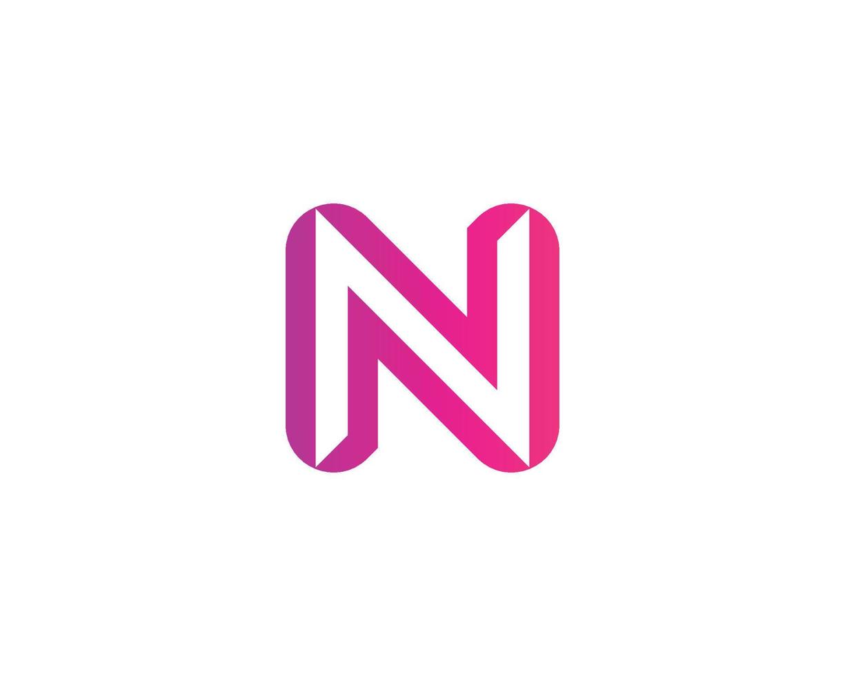 plantilla de vector de diseño de logotipo n nn