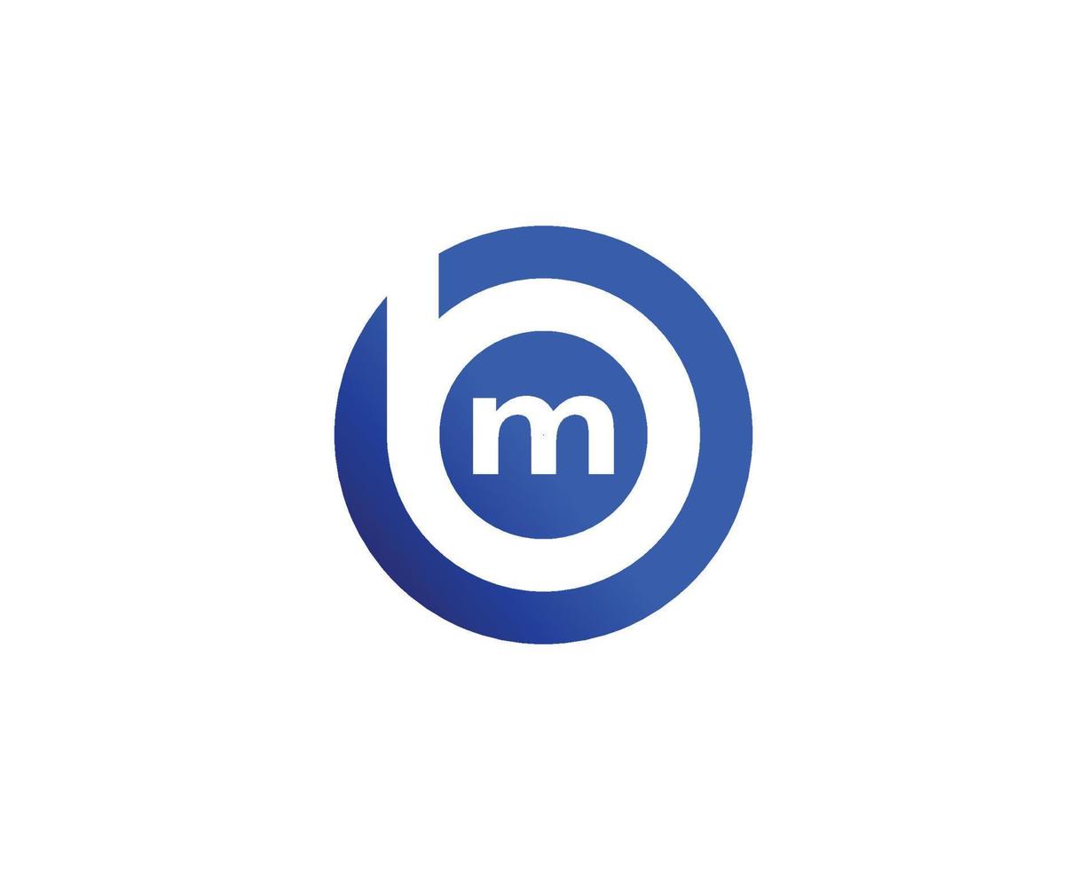 plantilla de vector de diseño de logotipo bm mb