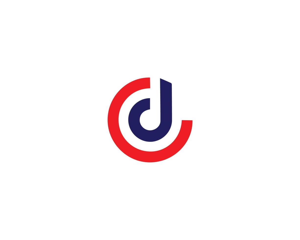 CD DC logo design vector template