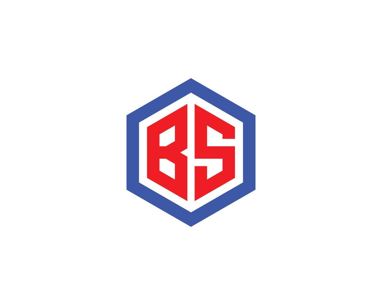 plantilla de vector de diseño de logotipo bs sb