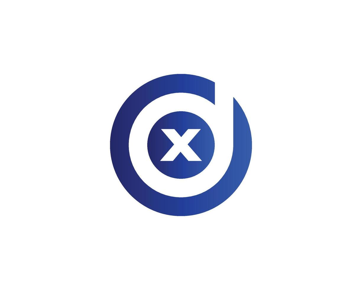 DX XD logo design vector template