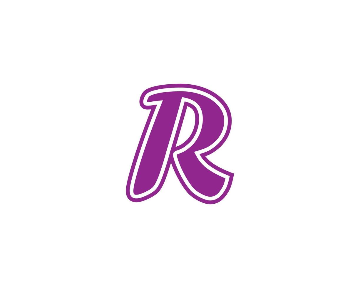 R logo design vector template