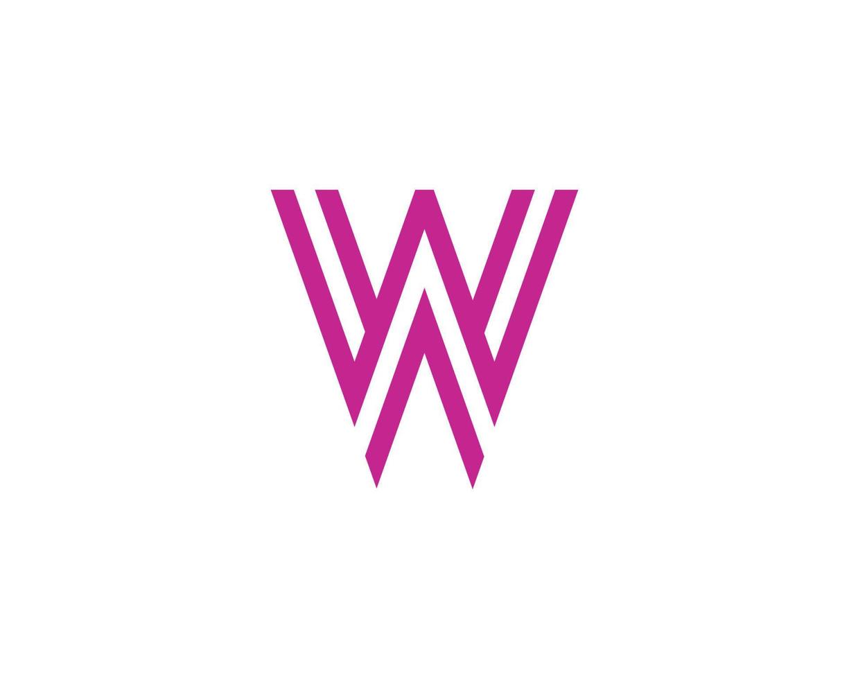 W logo design vector template