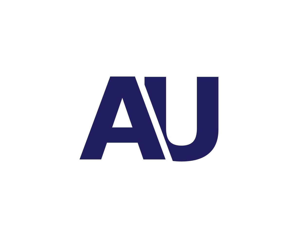 AU UA logo design vector template