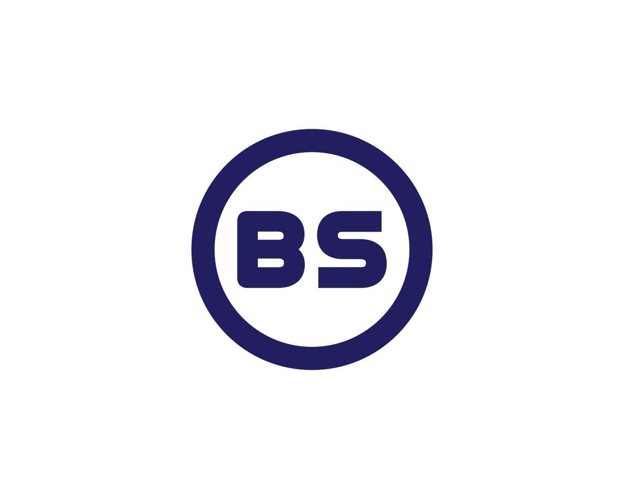 plantilla de vector de diseño de logotipo bs sb