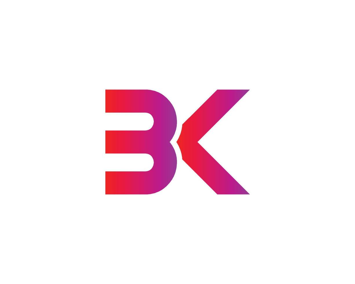 BK KB Logo design vector template
