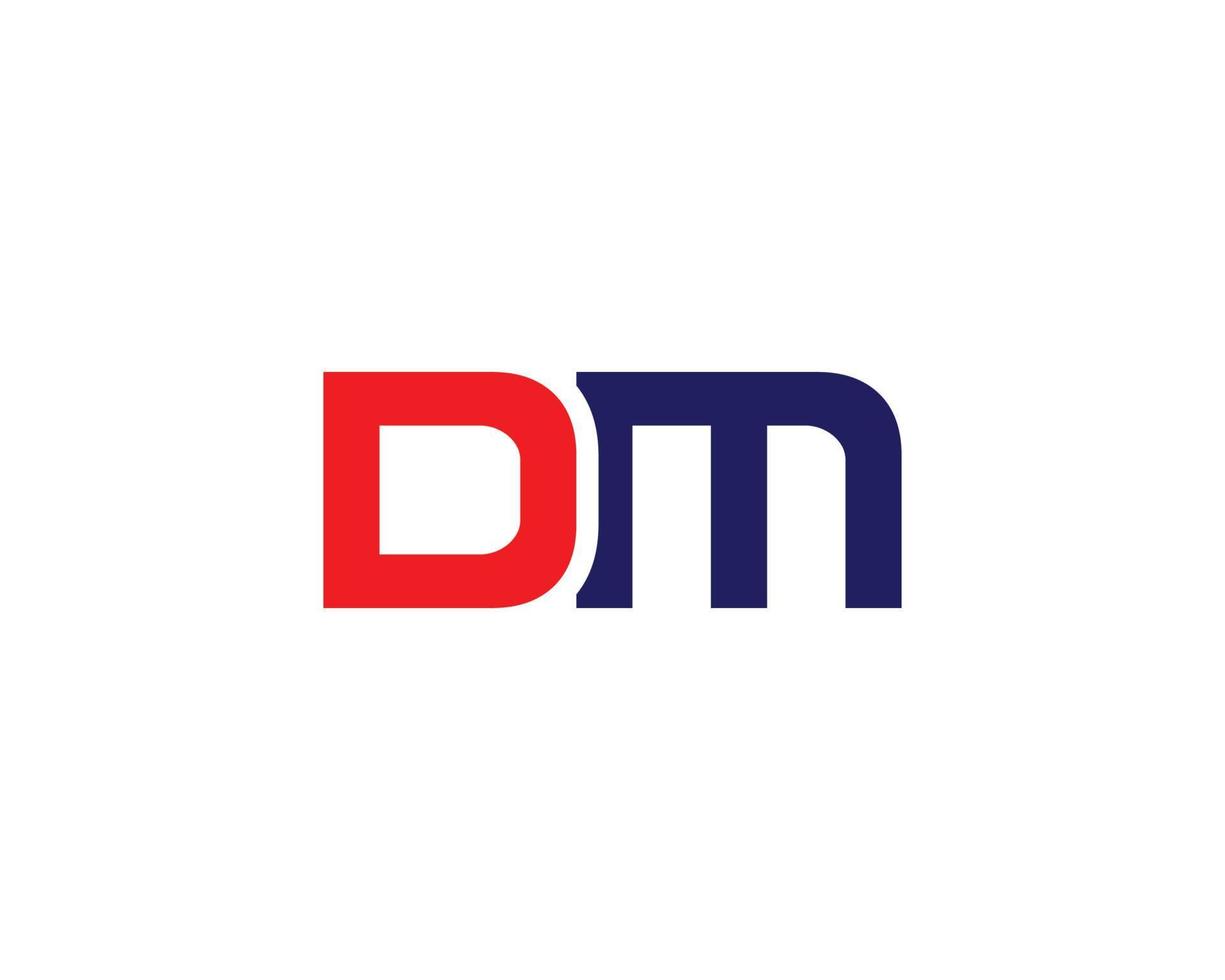 DM MD logo design vector template