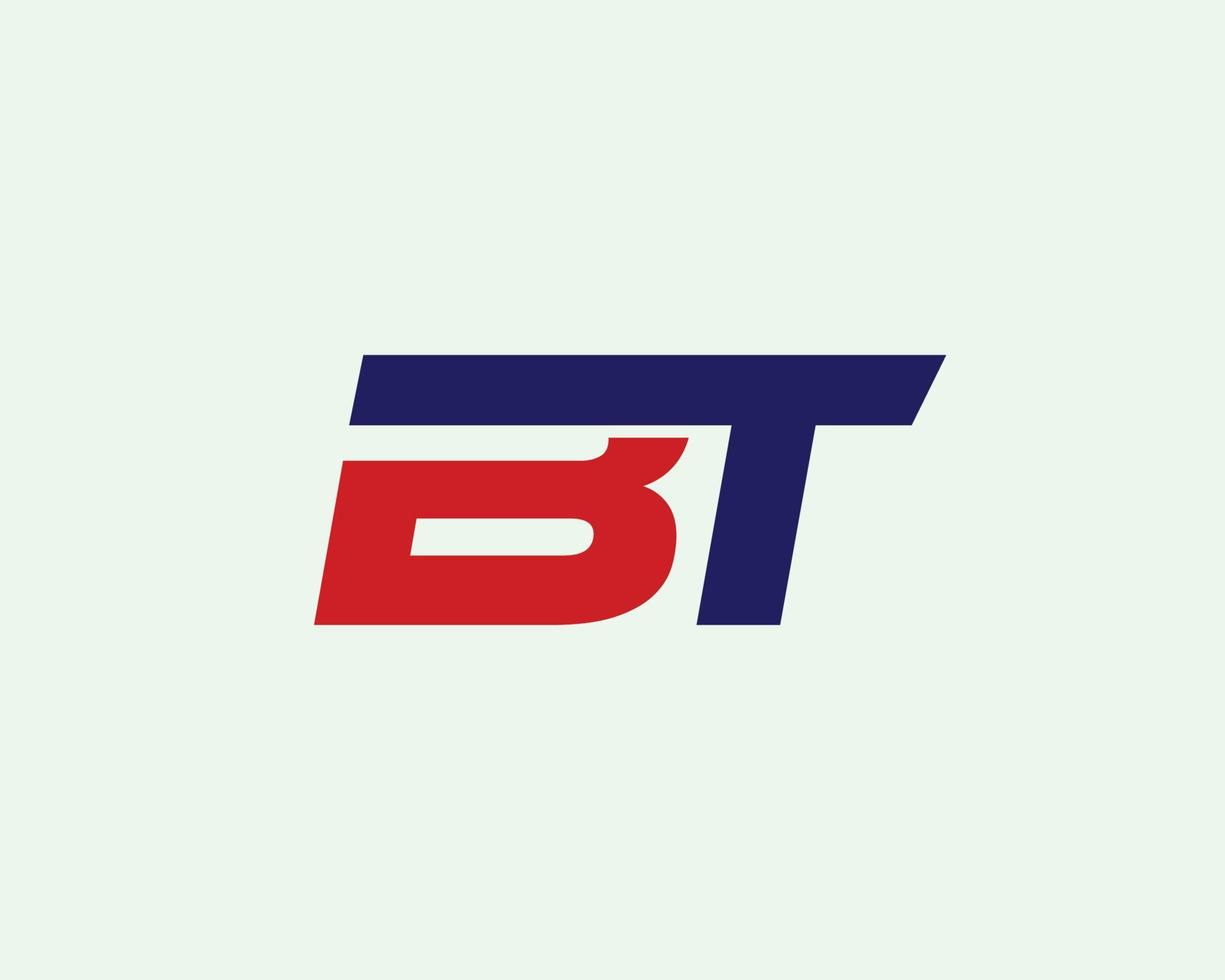 plantilla de vector de diseño de logotipo bt tb