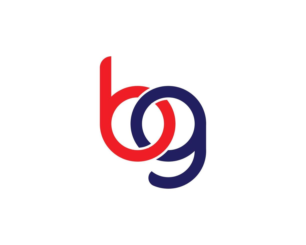 plantilla de vector de diseño de logotipo bg gb