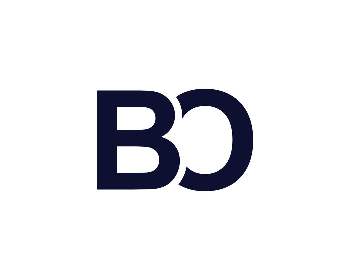 plantilla de vector de diseño de logotipo bo ob