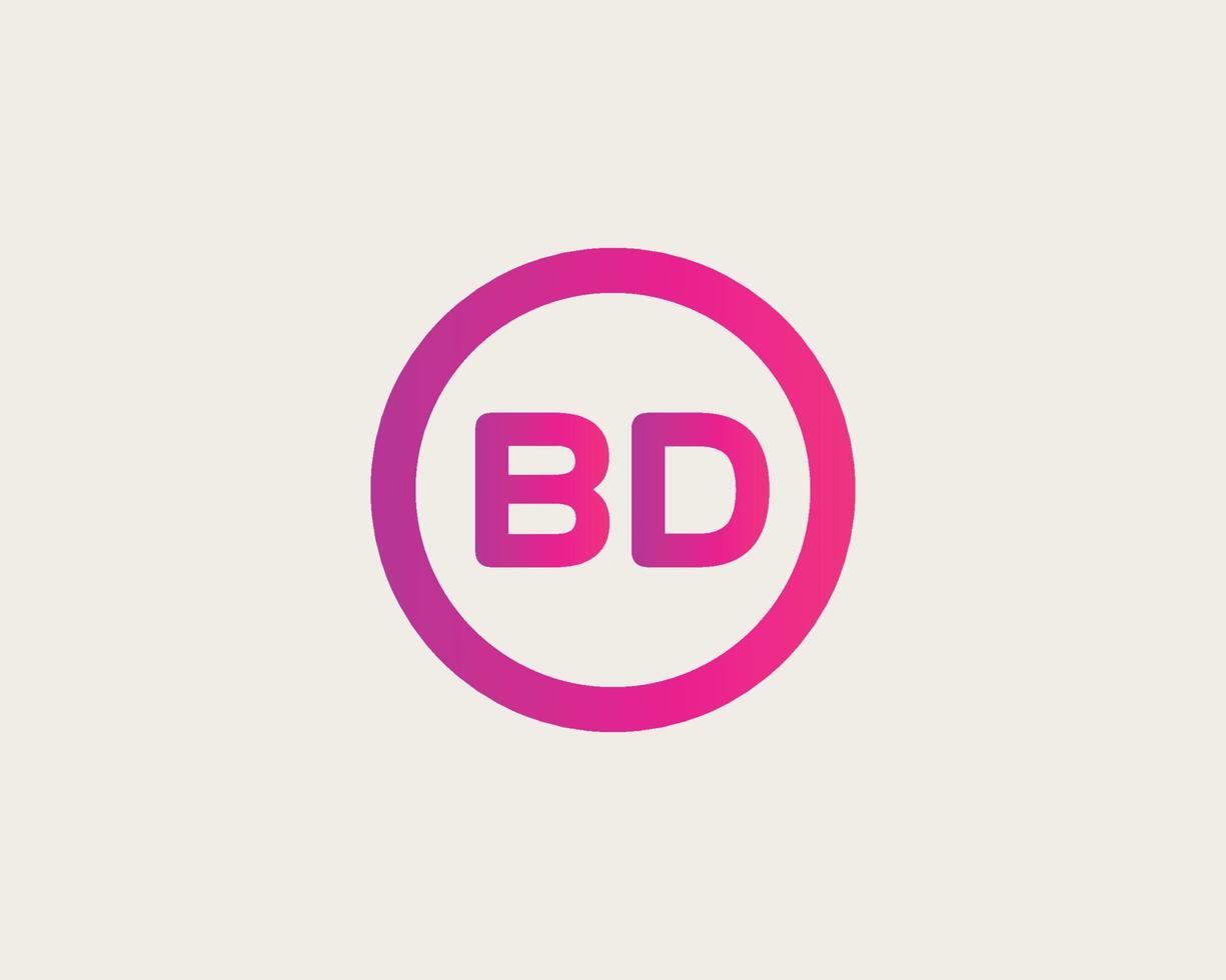 BD DB Logo design vector template