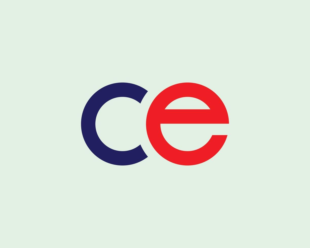 plantilla de vector de diseño de logotipo ce ec