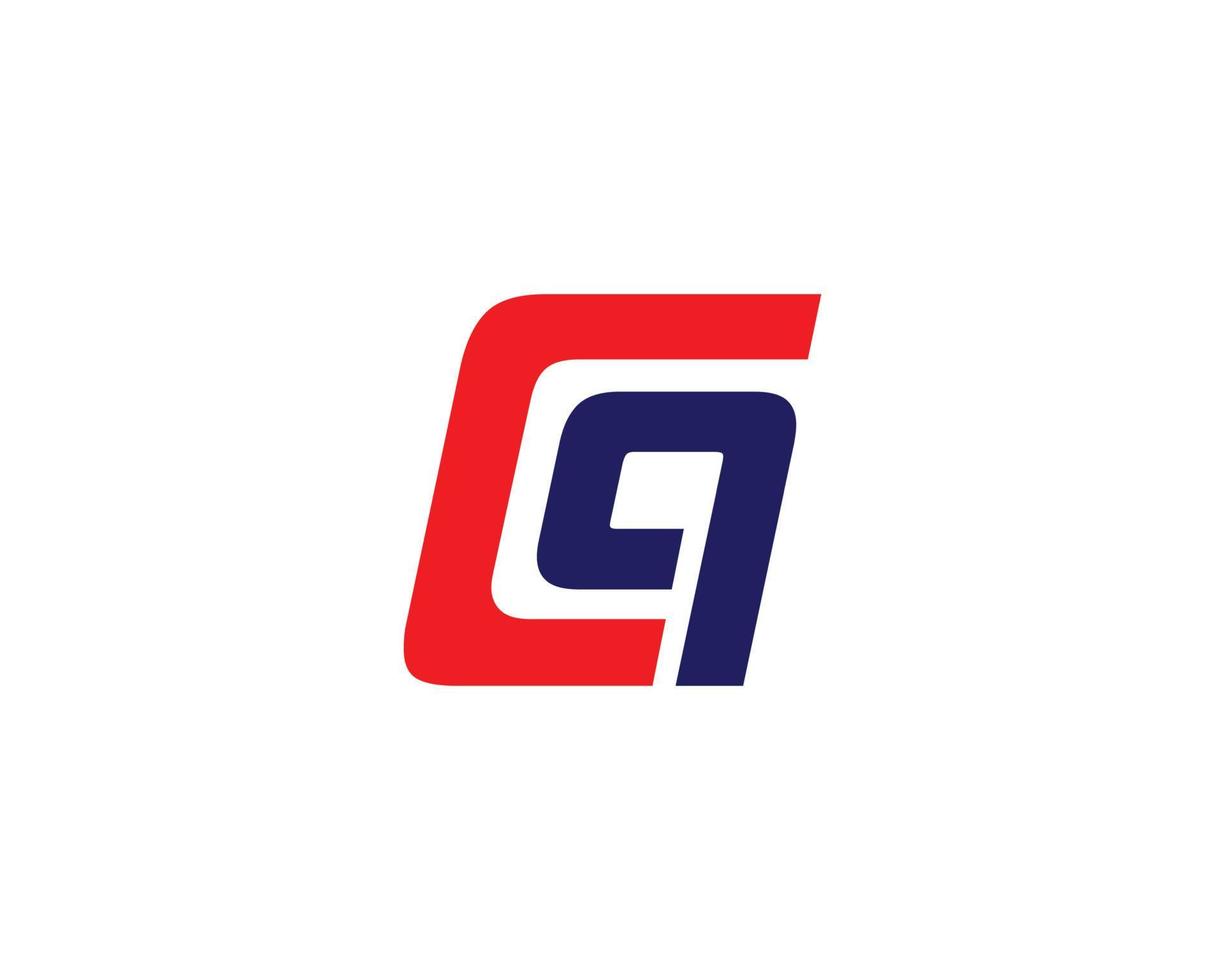plantilla de vector de diseño de logotipo cq qc
