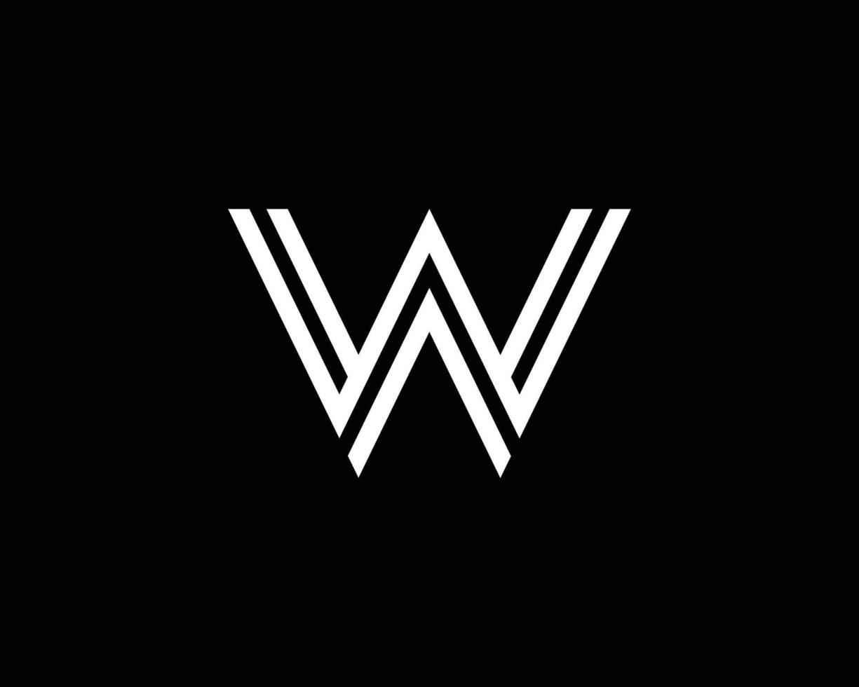 plantilla de vector de diseño de logotipo w ww