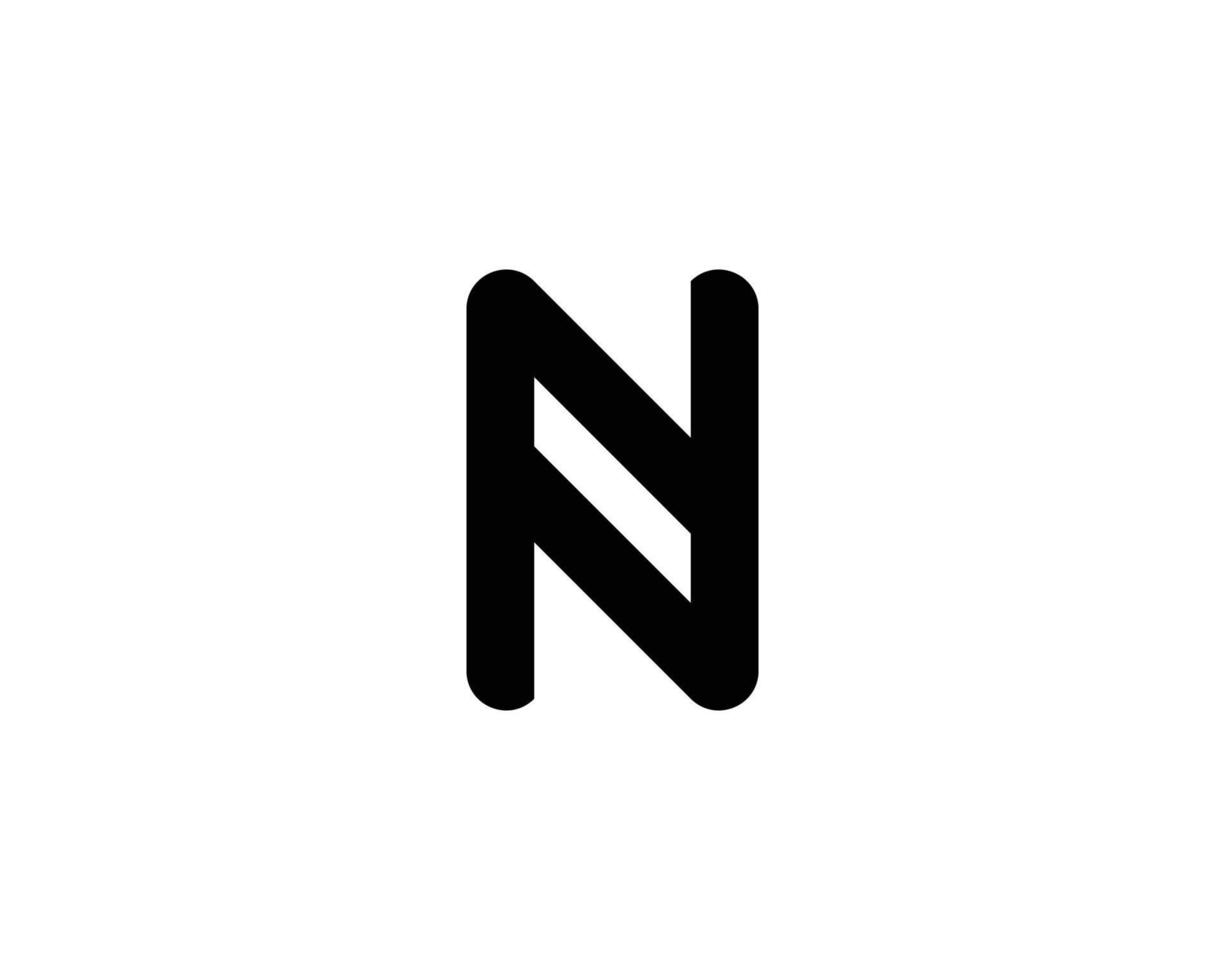 plantilla de vector de diseño de logotipo n nn