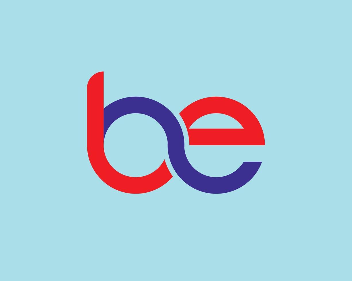 BE EB logo design vector template