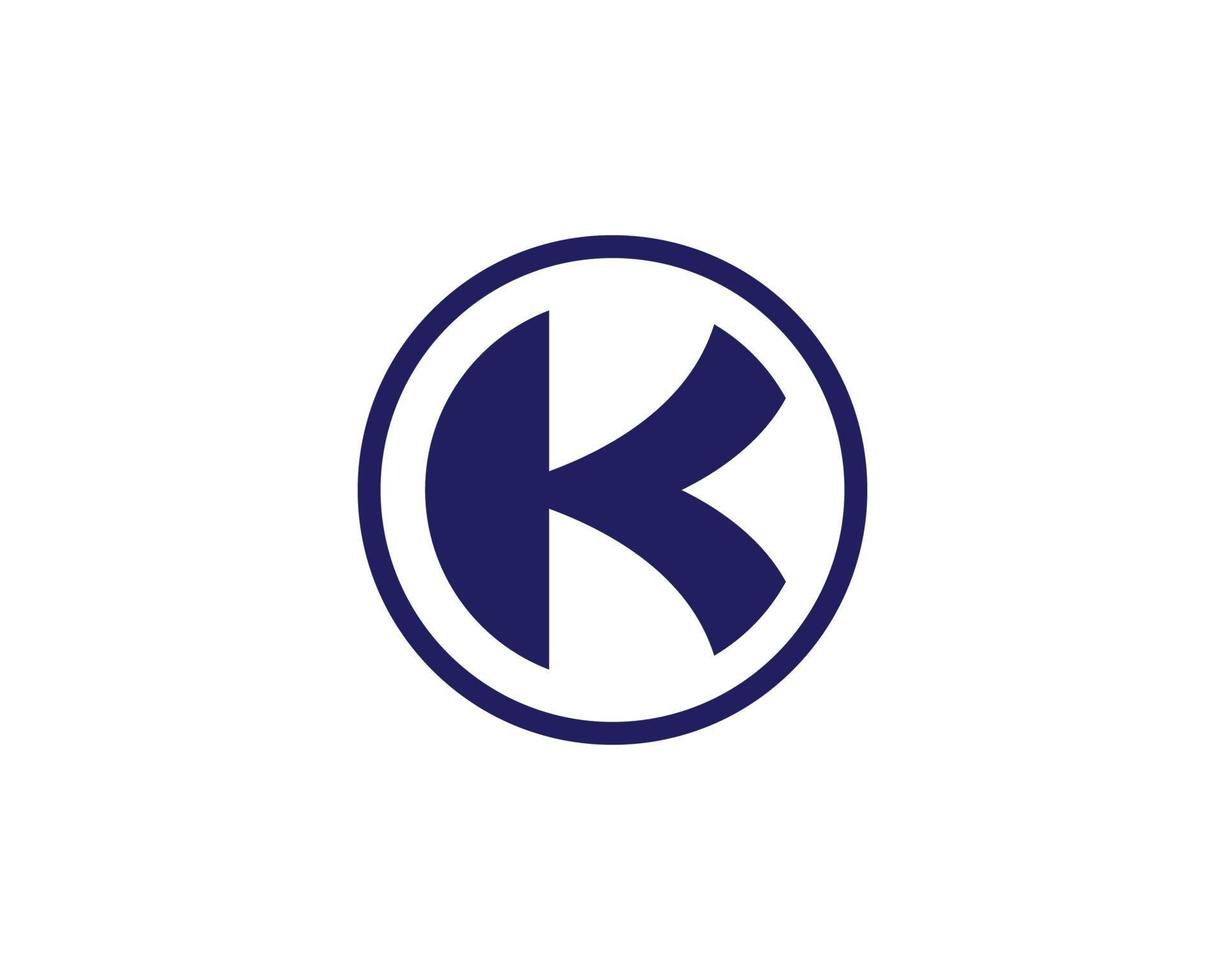 plantilla de vector de diseño de logotipo k