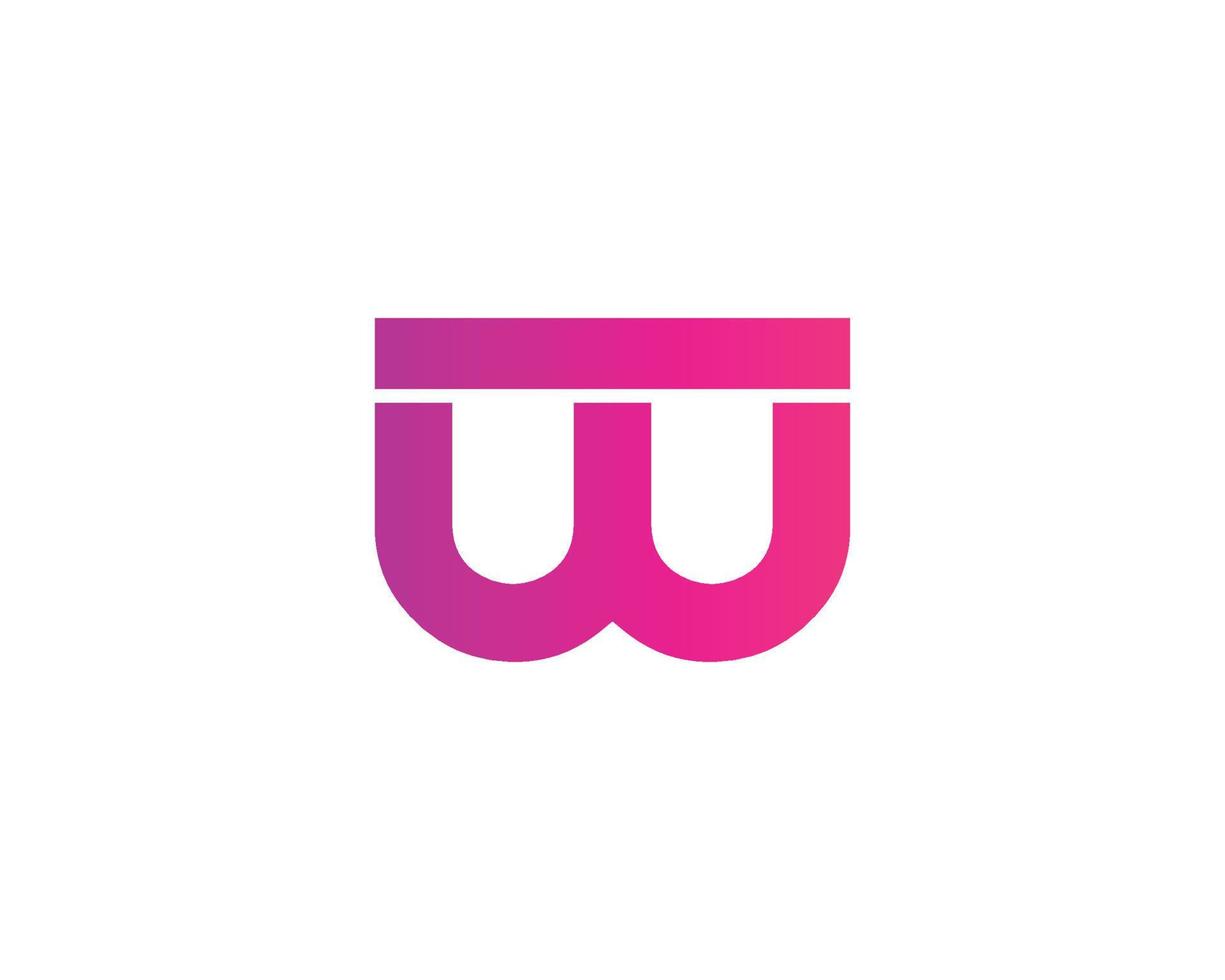 BW WB logo design vector template