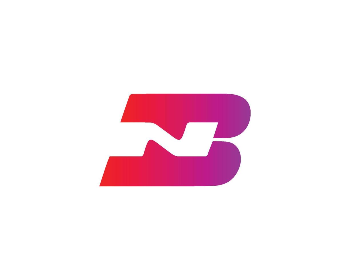 plantilla de vector de diseño de logotipo bn nb