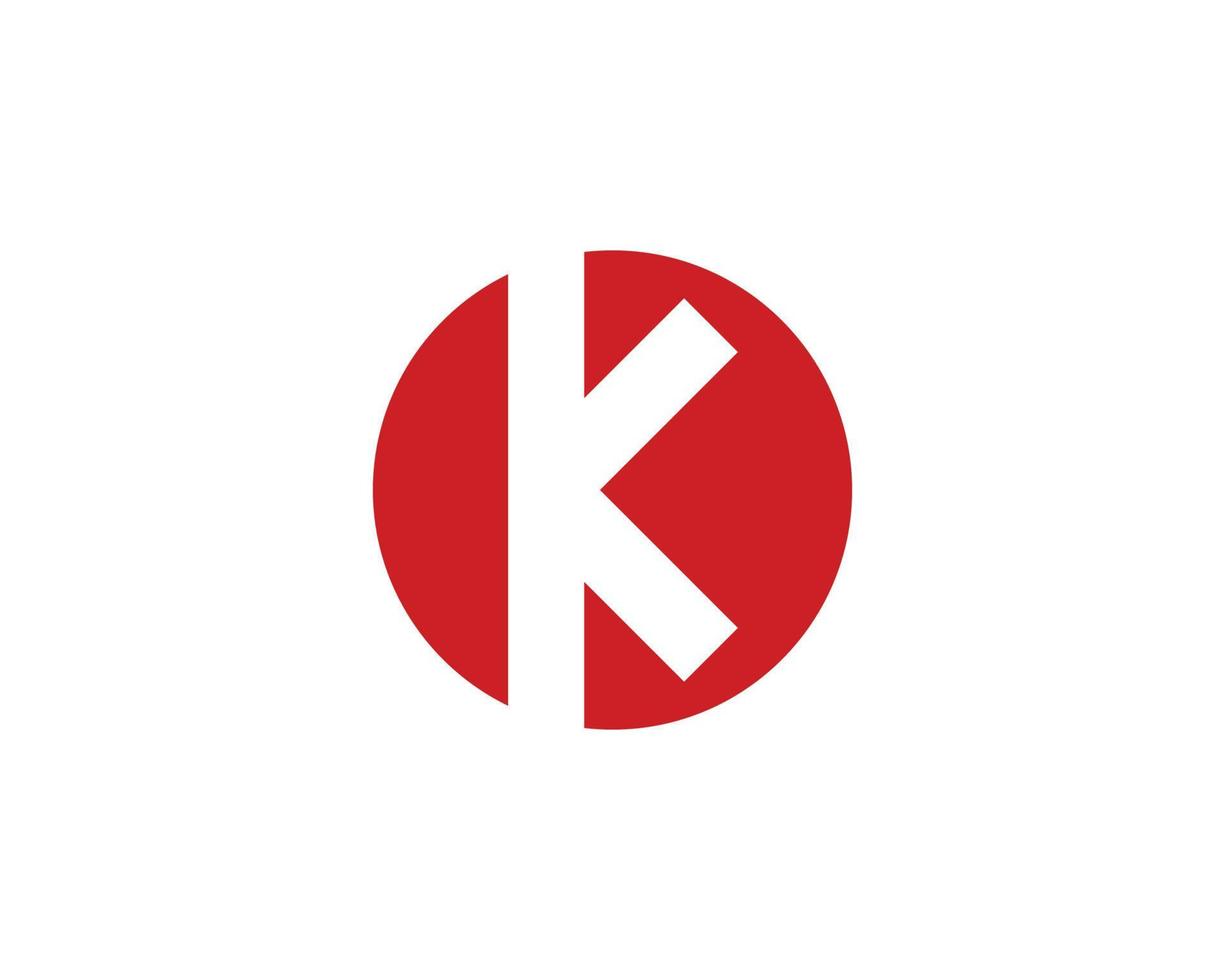 plantilla de vector de diseño de logotipo k