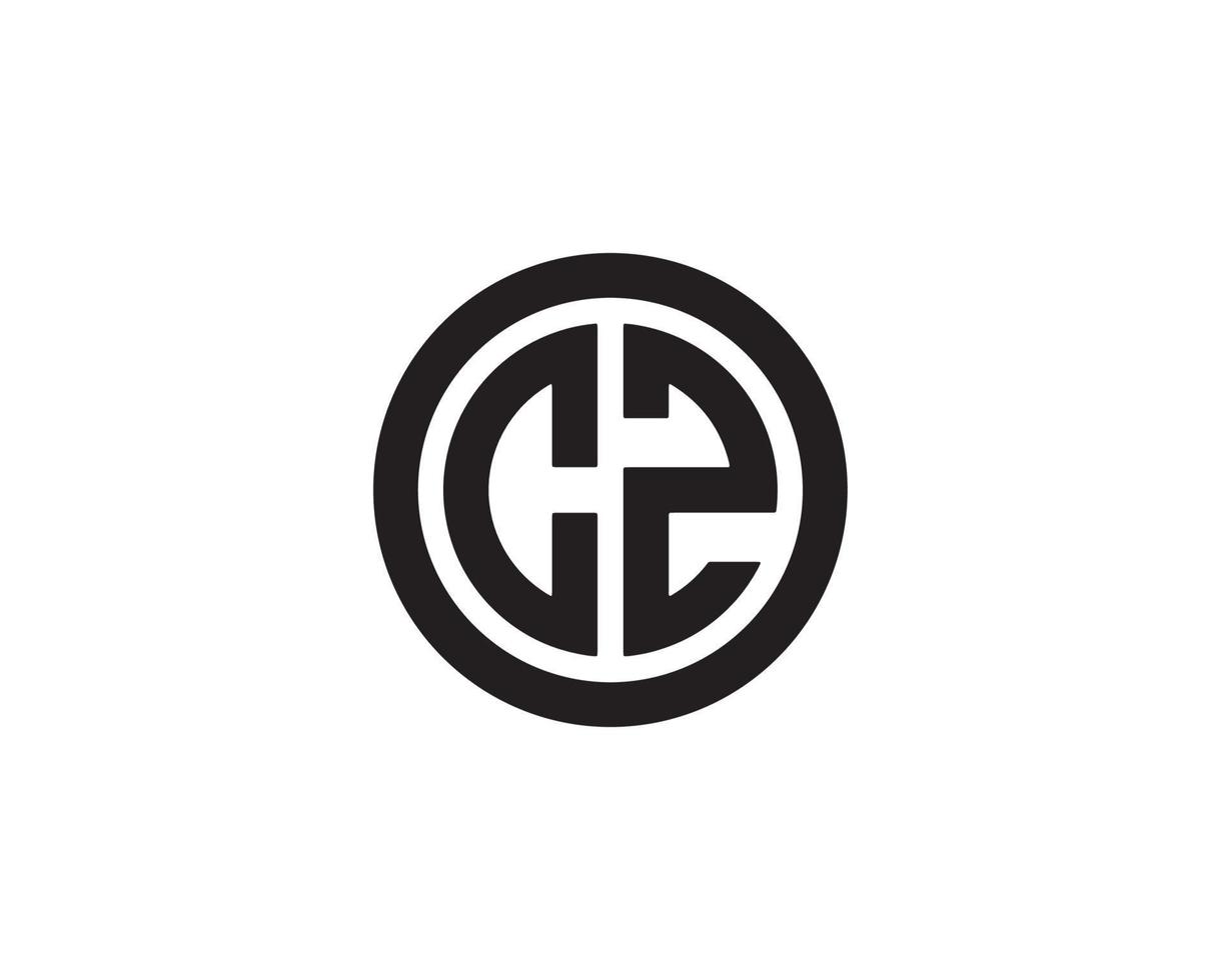 CZ ZC Logo design vector template