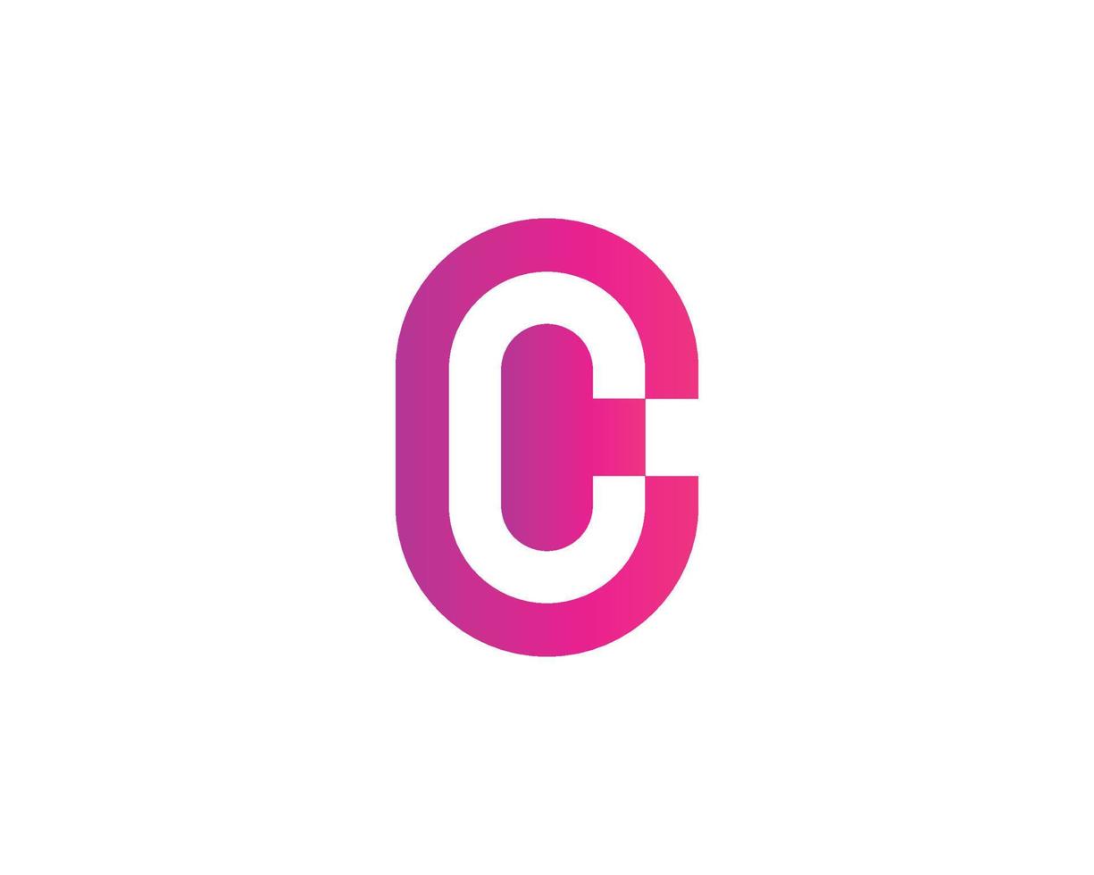 CC logo design vector template