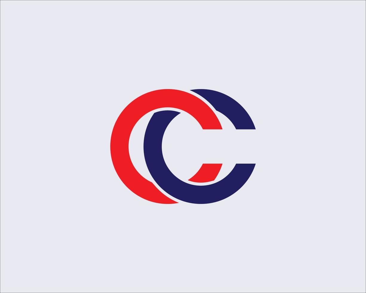 plantilla de vector de diseño de logotipo cc